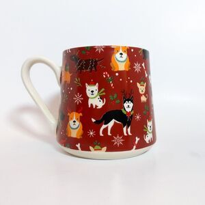 Pfaltzgraff Pink Light Studios Holiday Dogs in‎ Sweaters Hats 16 oz. Coffee Mug